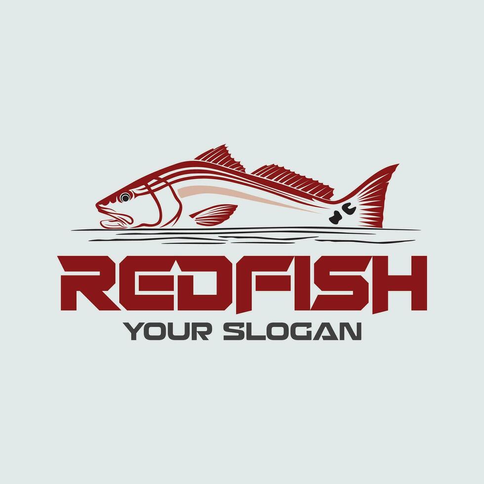 vector logo pescado rojo