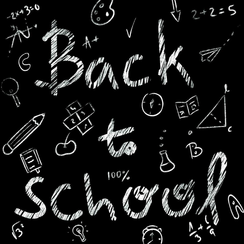 Back to school banner with doodle elements. use foe web, posters, invitations, design vector