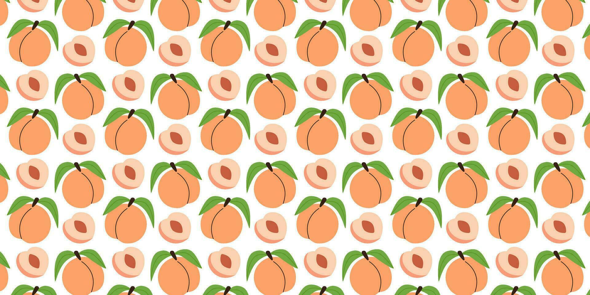 seamless pattern Peach fruit texture wallpaper design vector