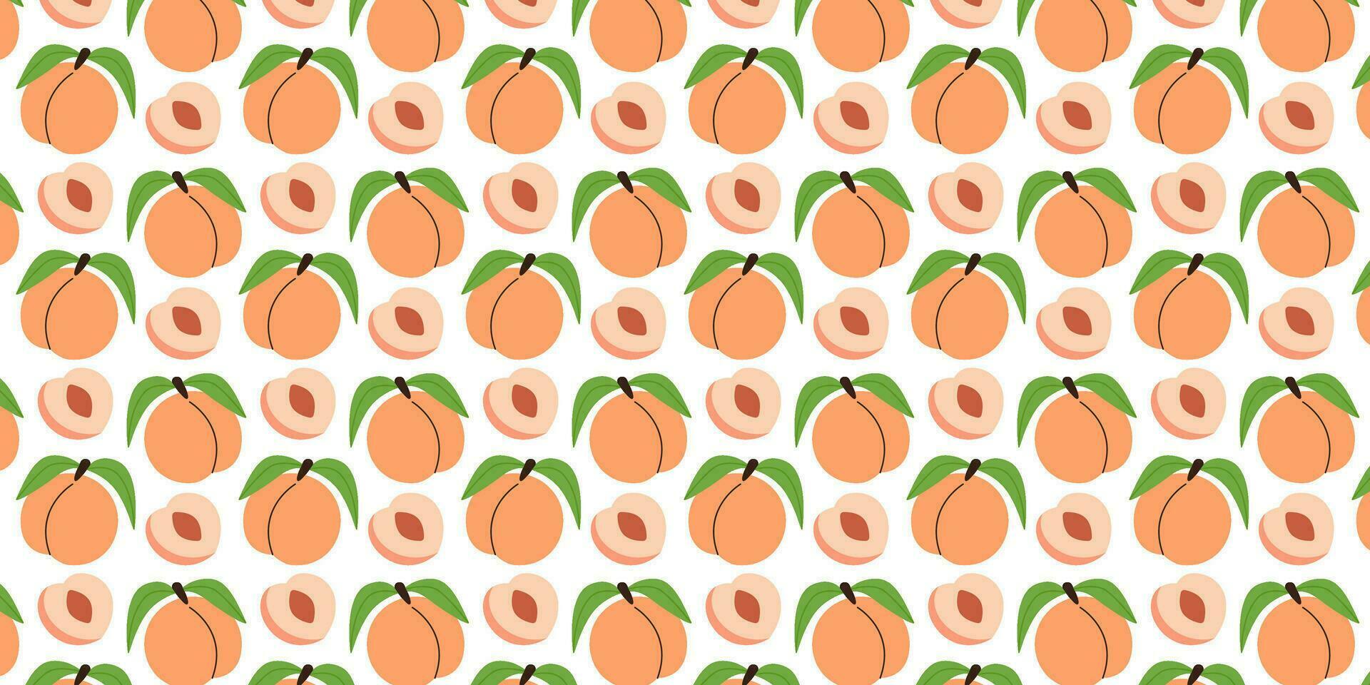 sin costura modelo melocotón Fruta textura fondo de pantalla diseño vector