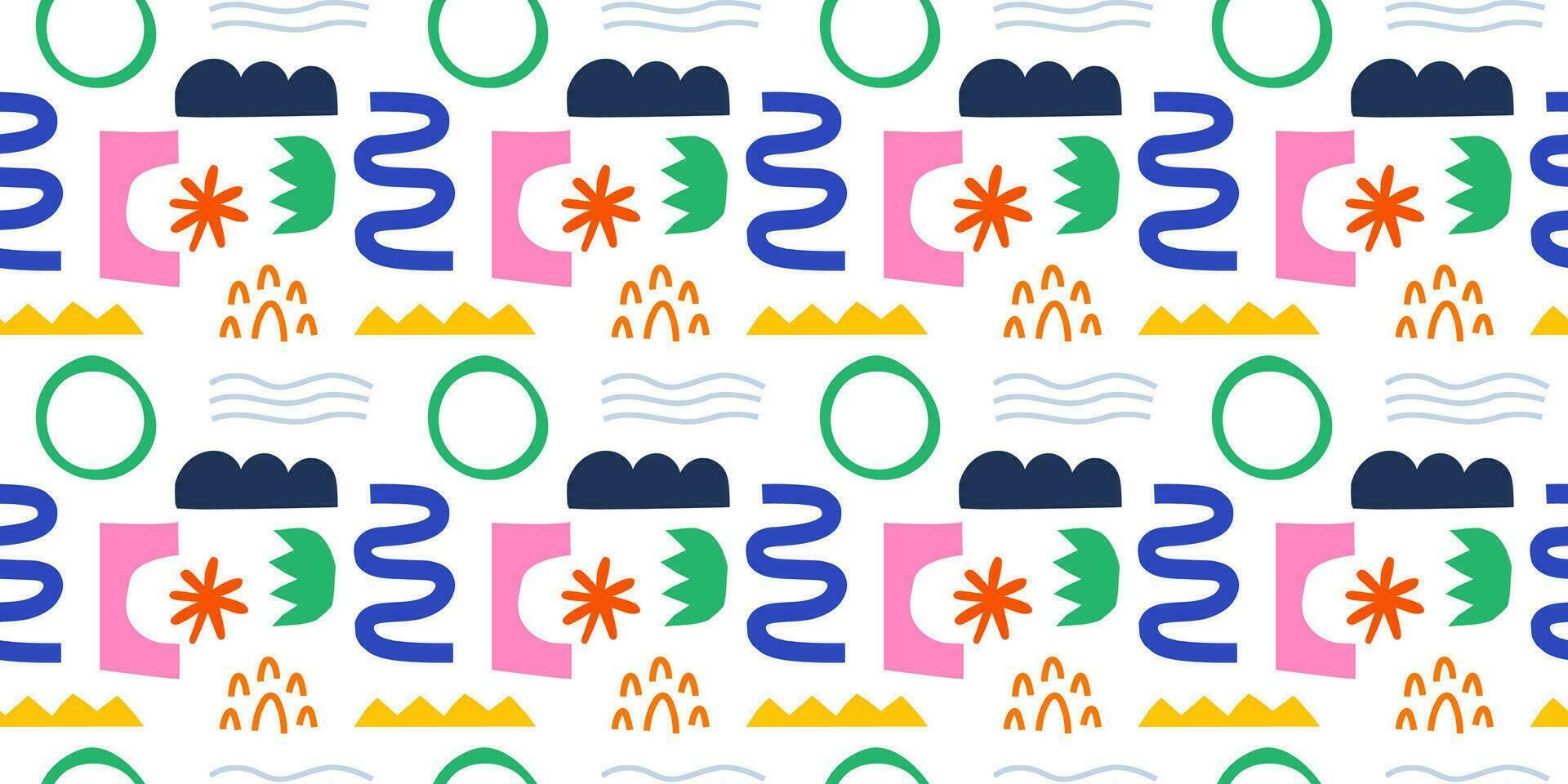 Abstract geometric shapes seamless pattern vector