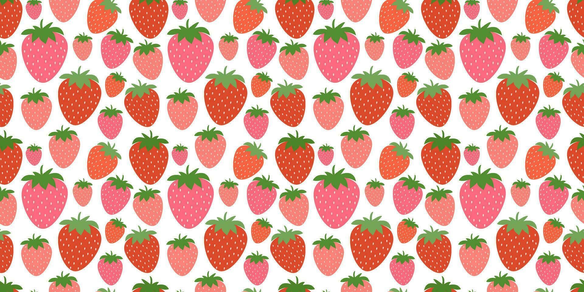 seamless pattern red Strawberry, texture print design vector