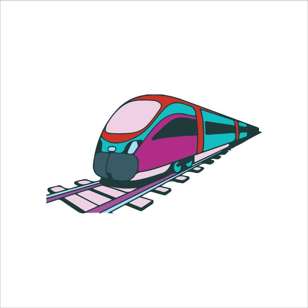 High speed train vector