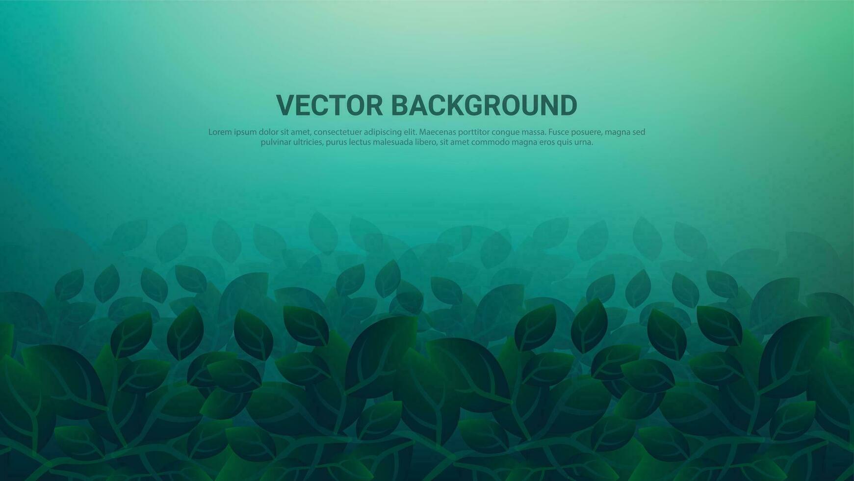 green leaves vector background nature abstract bg dark green