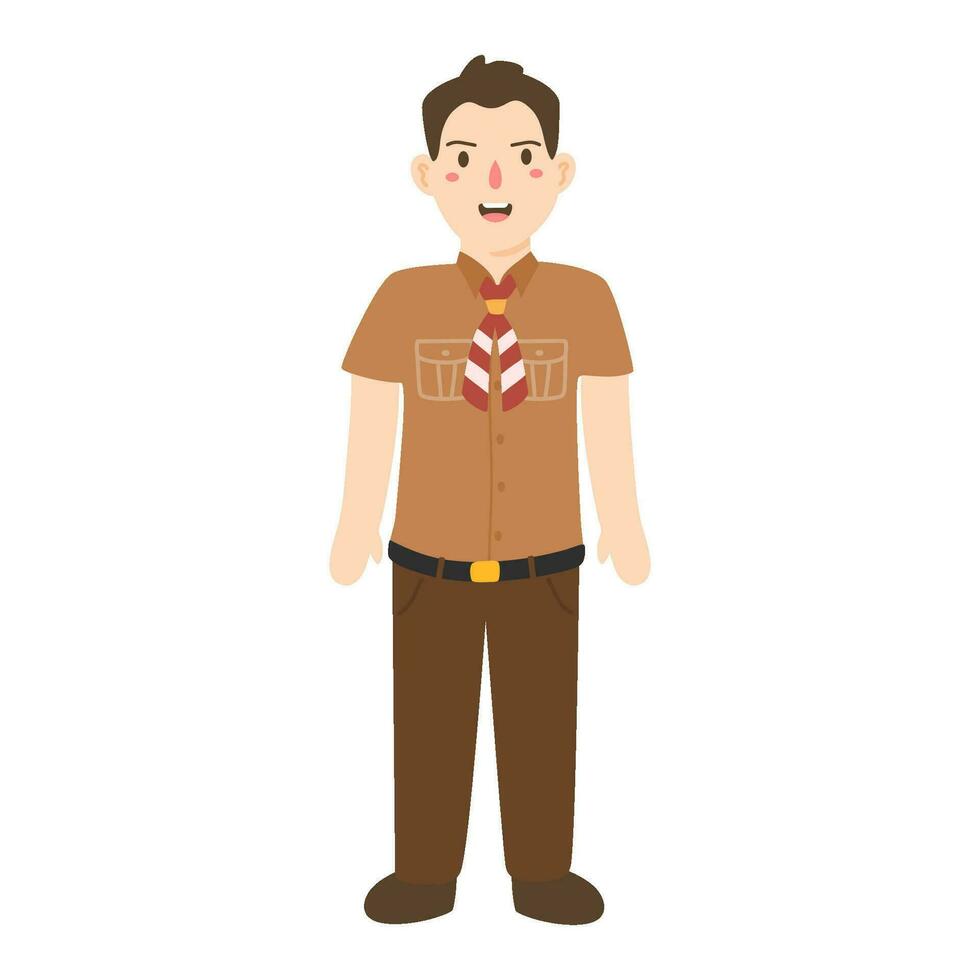 indonesian national scout day illustration vector