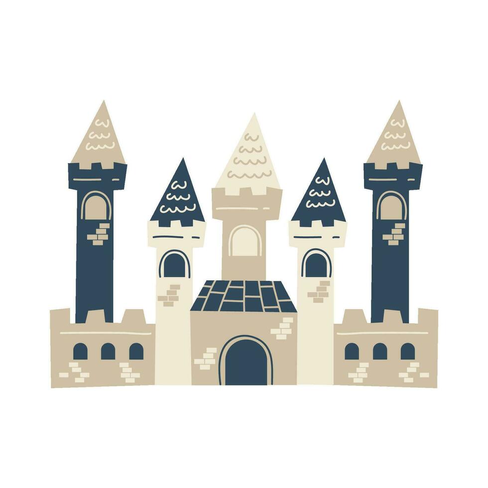 medieval castles fairy tale royal kingdom vector
