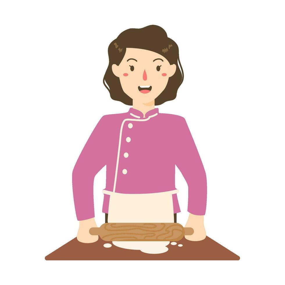 female chef concept illustration vector