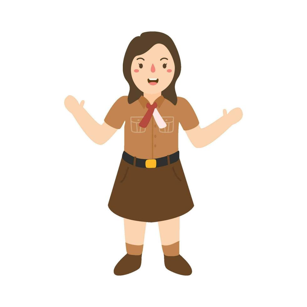 indonesian national scout day vector