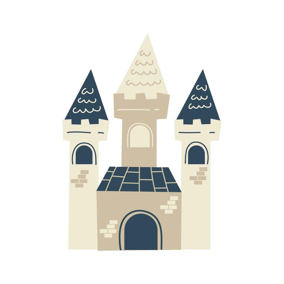 fairytale castle illustration vector