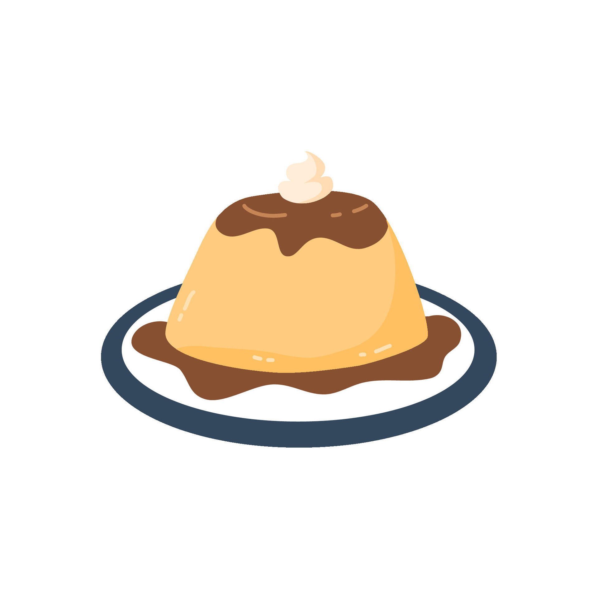 caramel pudding or panna cotta dessert 25424571 Vector Art at Vecteezy