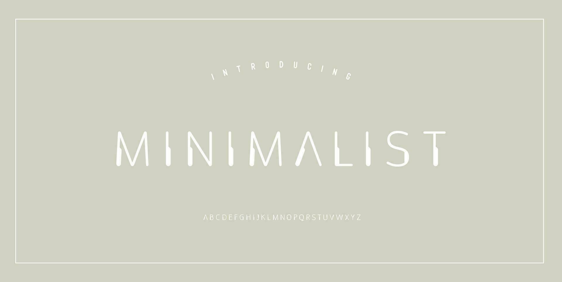 Minimal font creative modern alphabet. Typography minimalist style fonts and number for logo. vector illustration