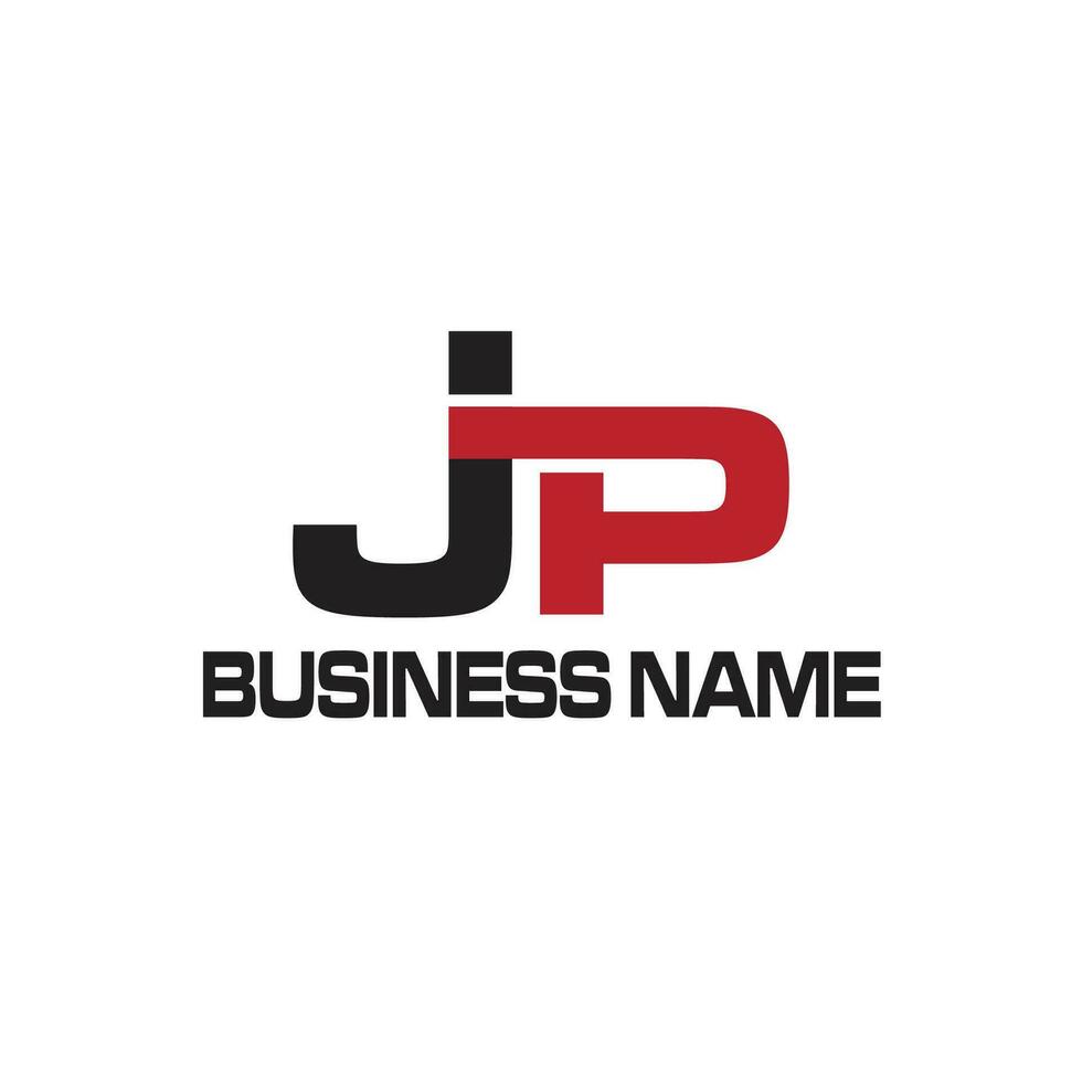 simple modern letter JP logo template vector