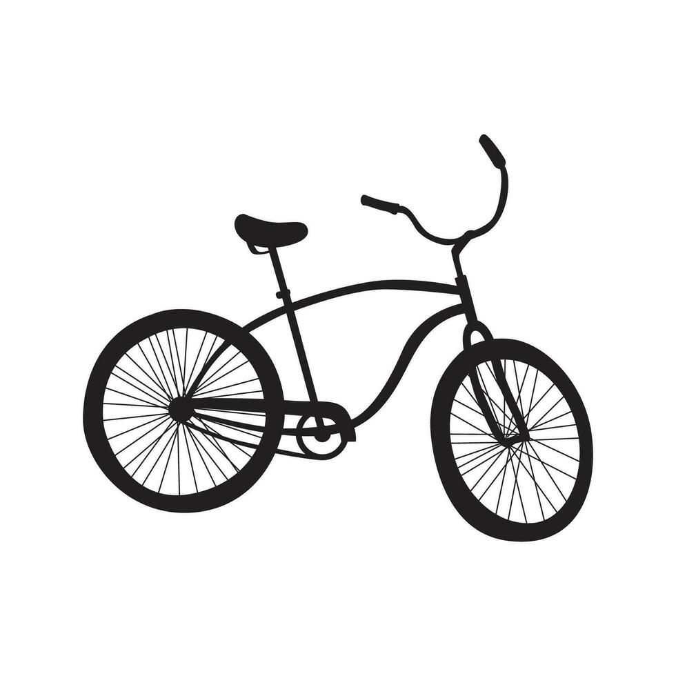 bicicleta silueta vector ilustración