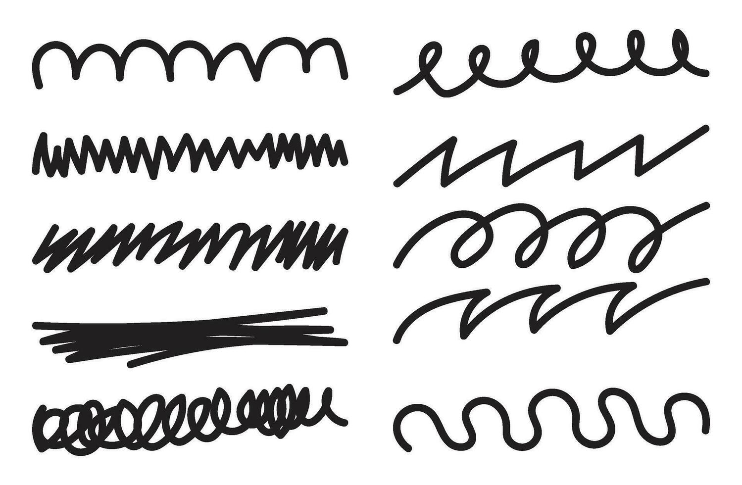 simple hand drawn stroke line vector