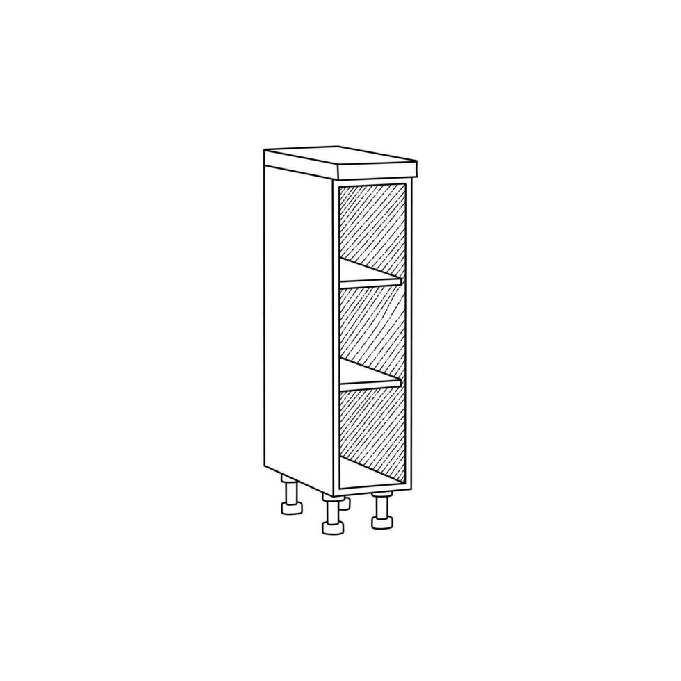 Module furniture line art style minimalist logo, vector icon illustration design template