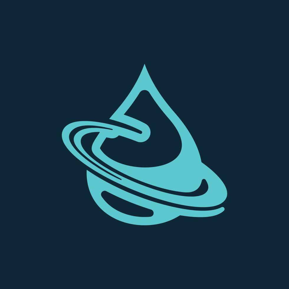 soltar agua planeta circulo logo diseño plantilla, adecuado para ninguna negocio relacionado a agua y mundo. vector