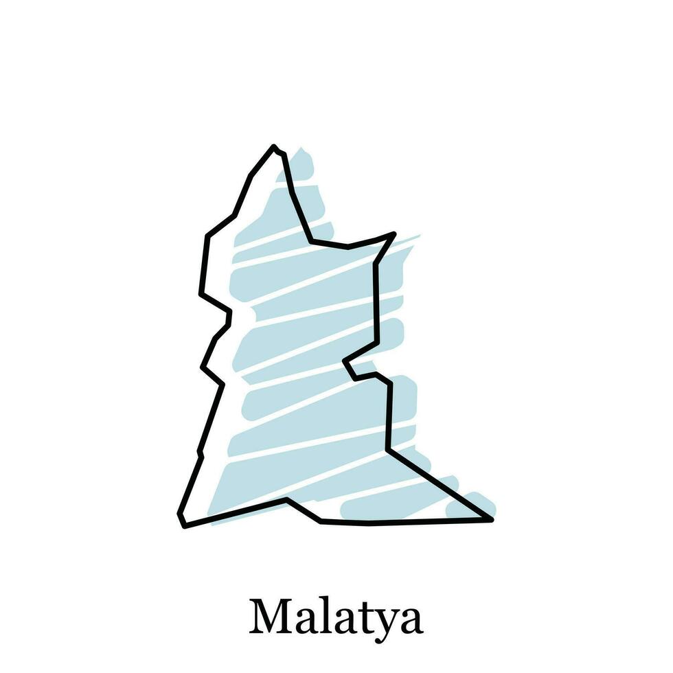 mapa malatya ciudad de región pavo, gráfico elemento ilustración modelo diseño vector