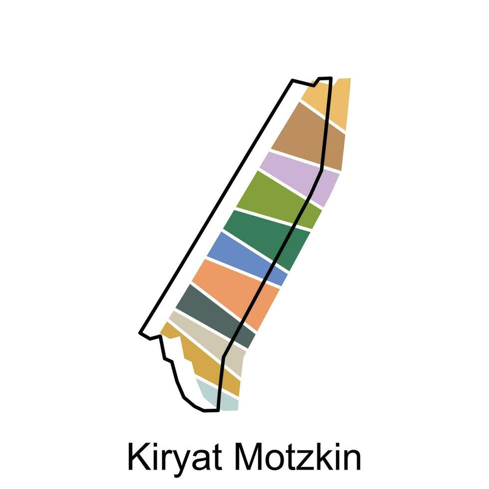 Kiryat Motzkin map icon vector illustration, Map is highlighted on the Israel country, illustration design template