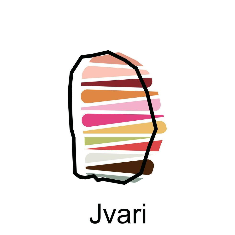 Map of Jvari Georgia High detailed on white background. Abstract design vector template
