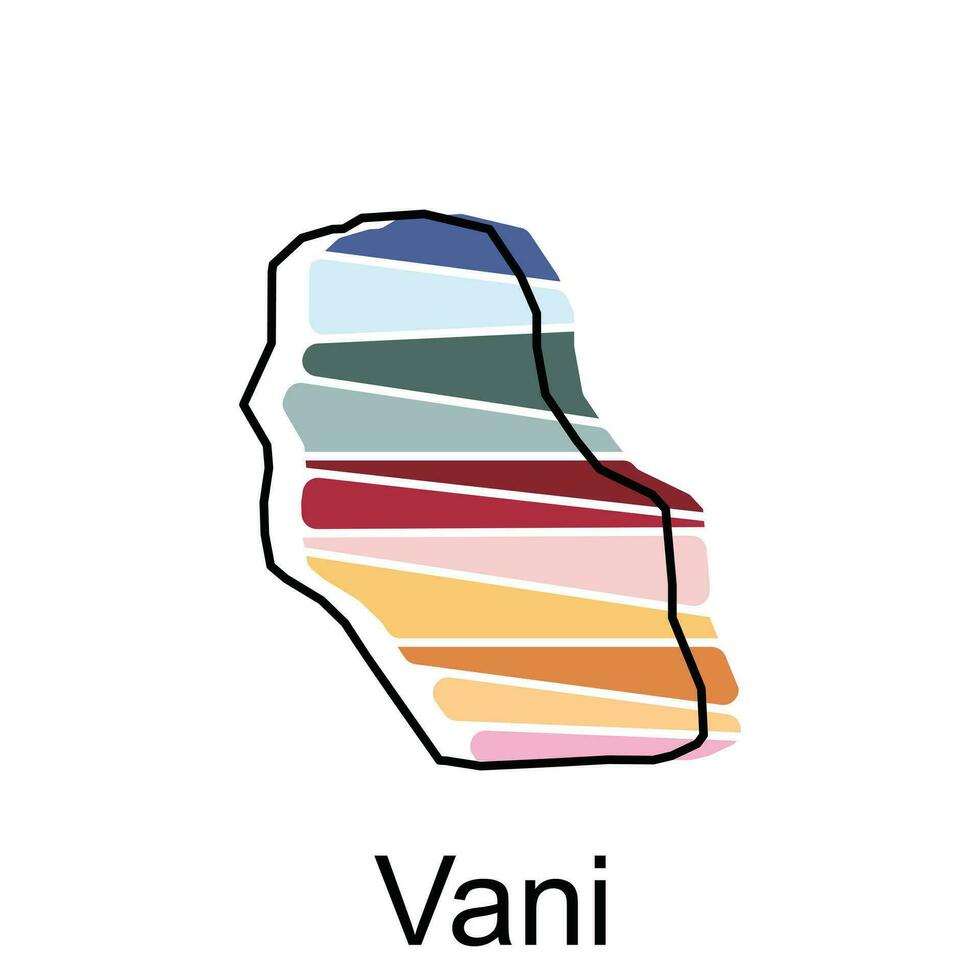 mapa de vani, americano bandera en Georgia estado mapa ilustración vector diseño modelo