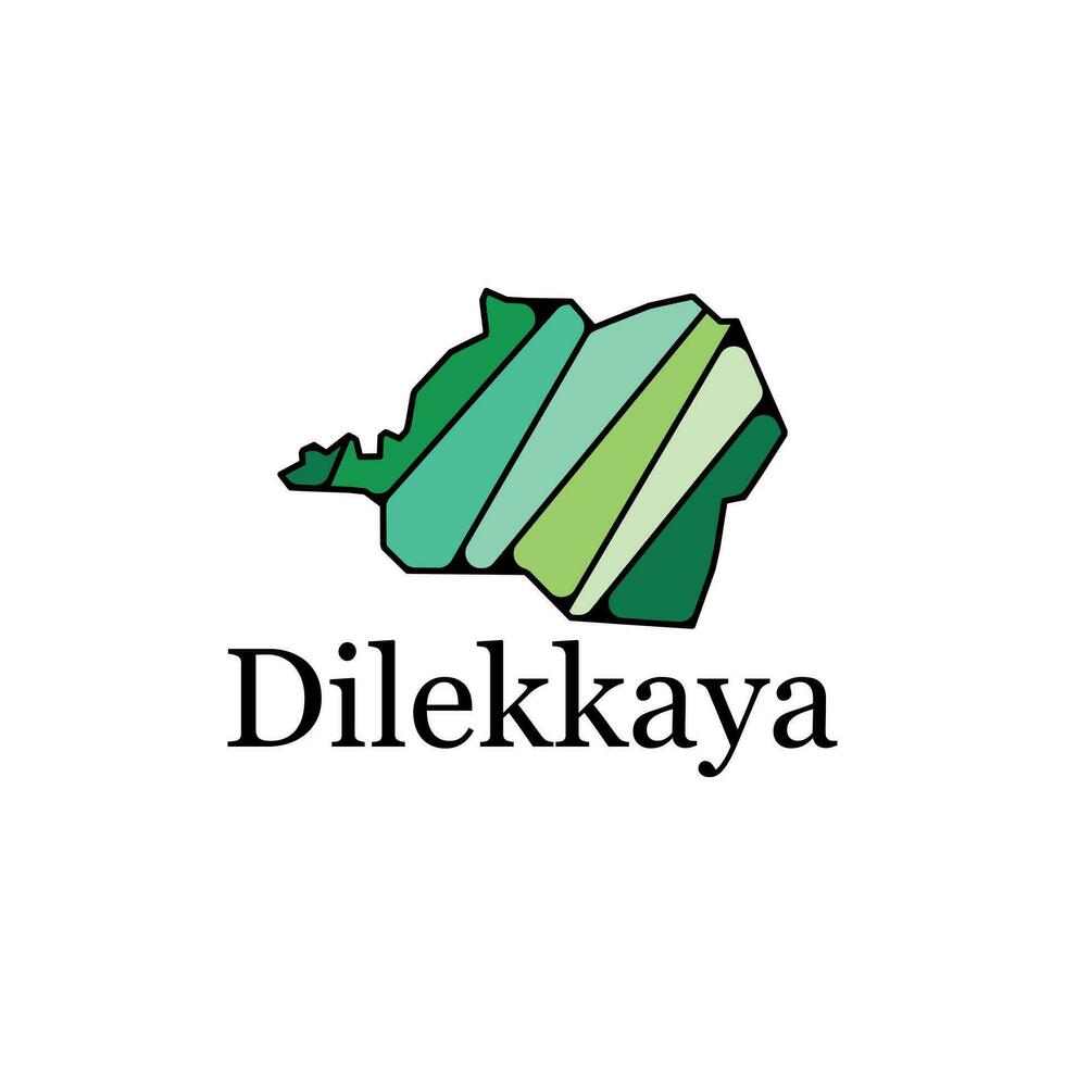map of dilekkaya, vector illustration, flat icons. Image for infographic design template