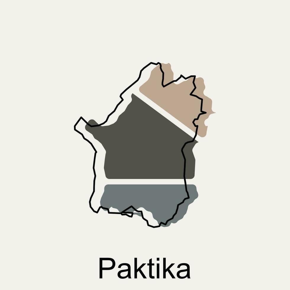 Map of Paktika province of afghanistan line modern illustration design, element graphic illustration template vector