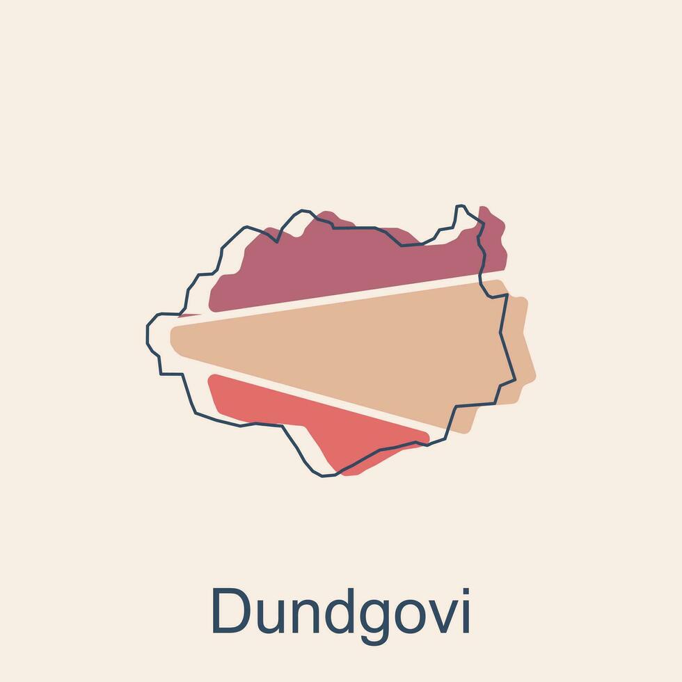 vector map of Dundgovi modern outline, High detailed vector map Mongolia illustration vector Design Template, suitable for your company