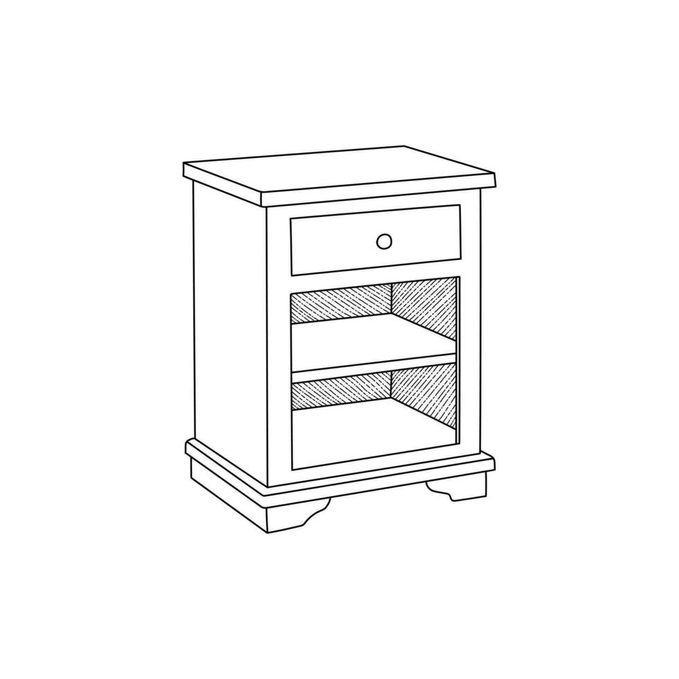 Table interior minimalist furniture design, element graphic illustration template vector