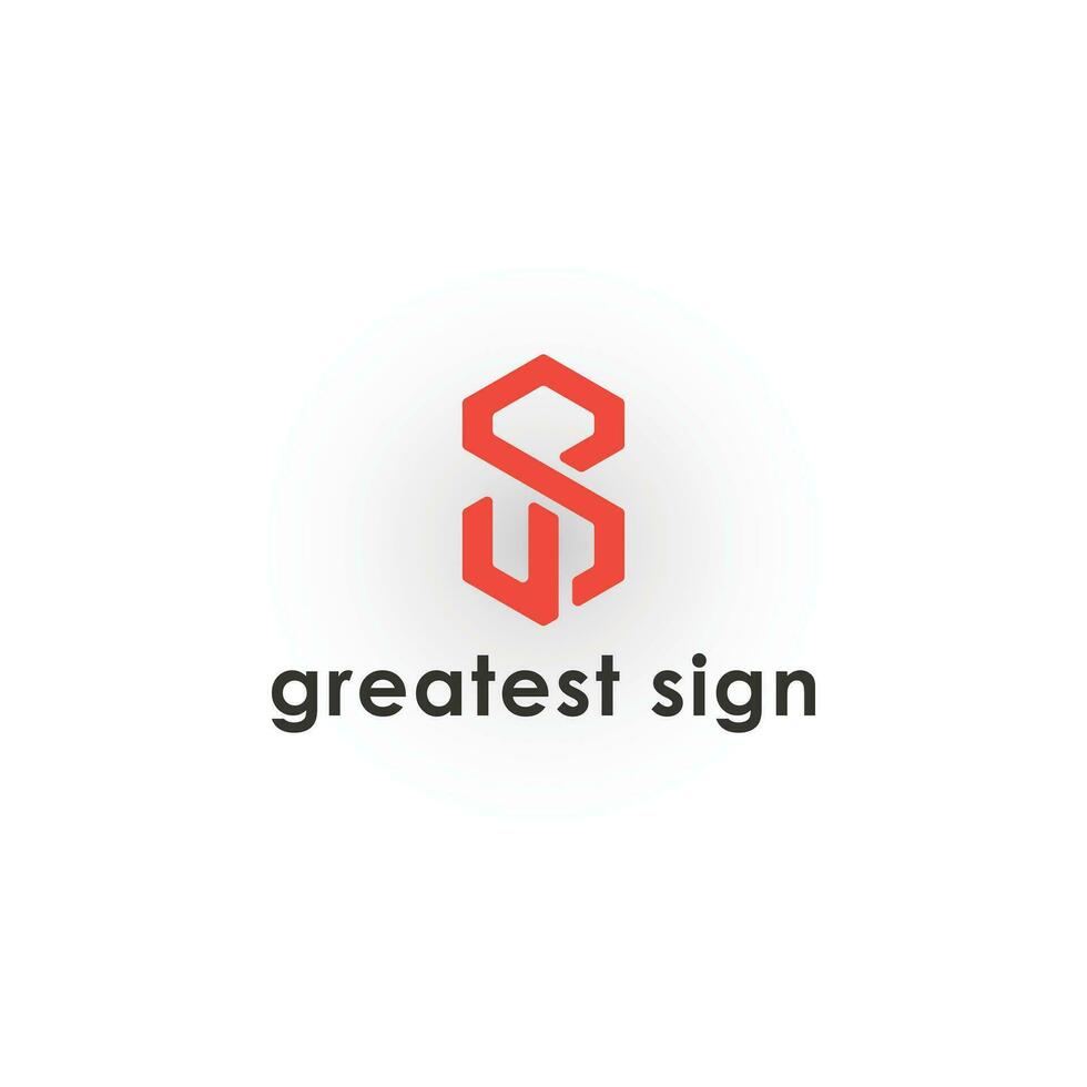 Abstract initial letter GS or SG logo in orange color isolated in white background. Letter gs and sg logo design vector template. Orange letter GS logo for business and consulting logo design template