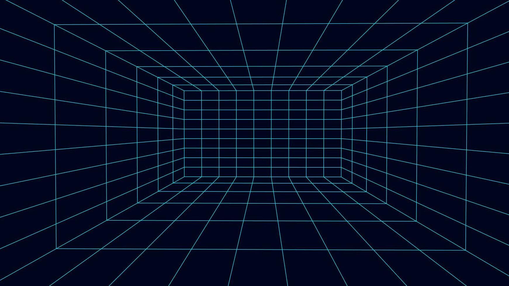 perspectiva azul cuadrícula en un oscuro antecedentes. futurista vector ilustración. virtual realidad estructura. antecedentes en el estilo de el años 80