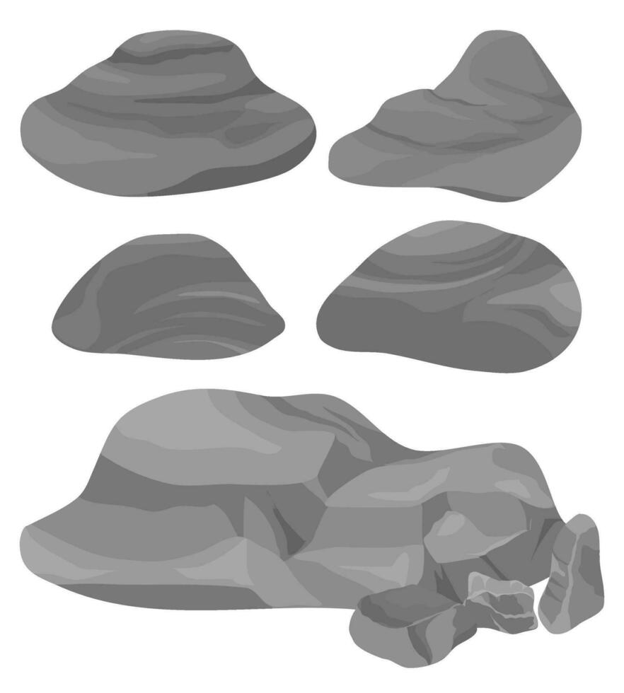 dibujos animados Roca elemento colección vector
