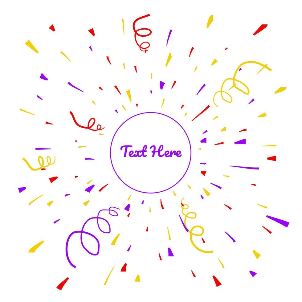 Colorful Flying Confetti Background vector