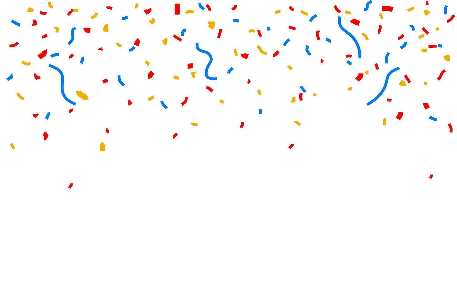 Colorful bright flying confetti isolated on white background vector