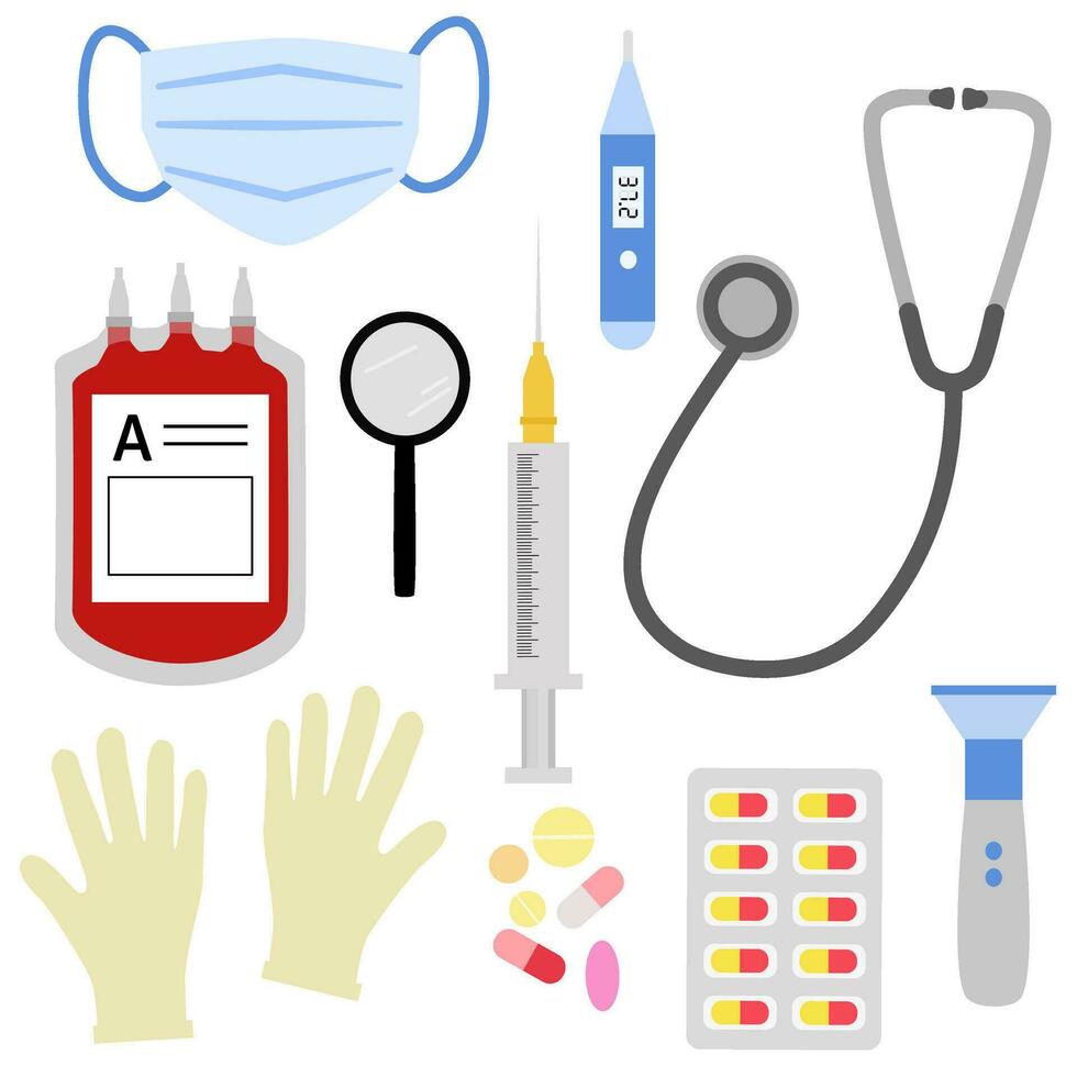 Medical Equipment Element Collection vector