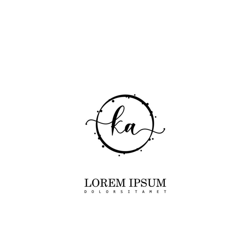 Initial KA handwriting logo vector