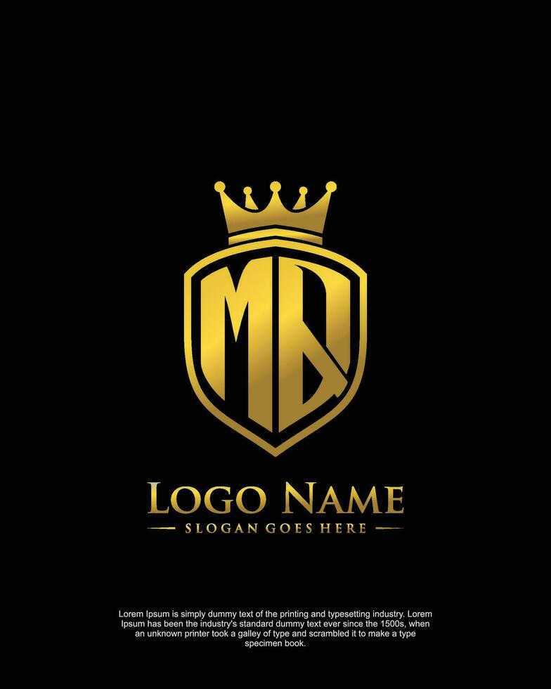 initial MQ letter with shield style logo template vector