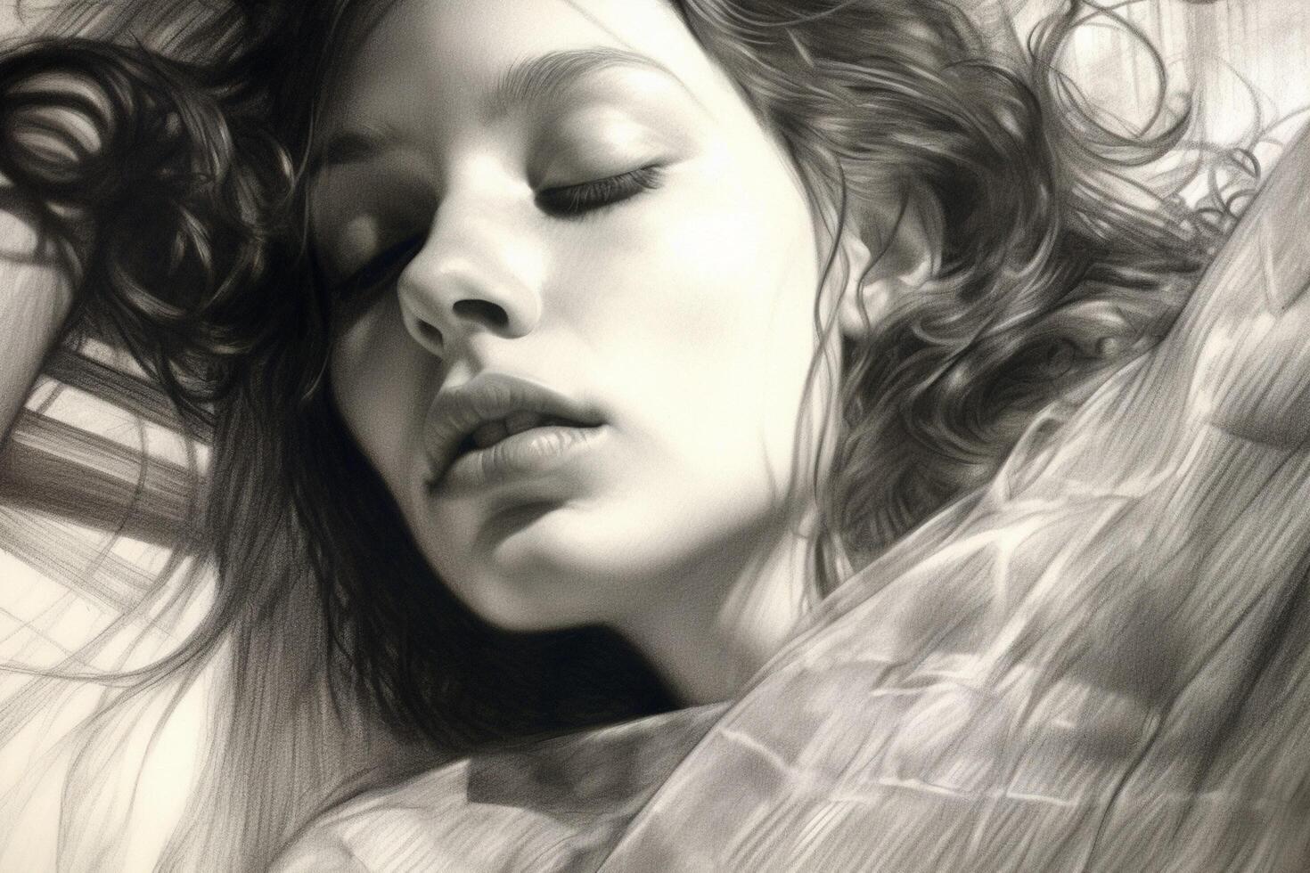 Demure strokes of light pencil work photo