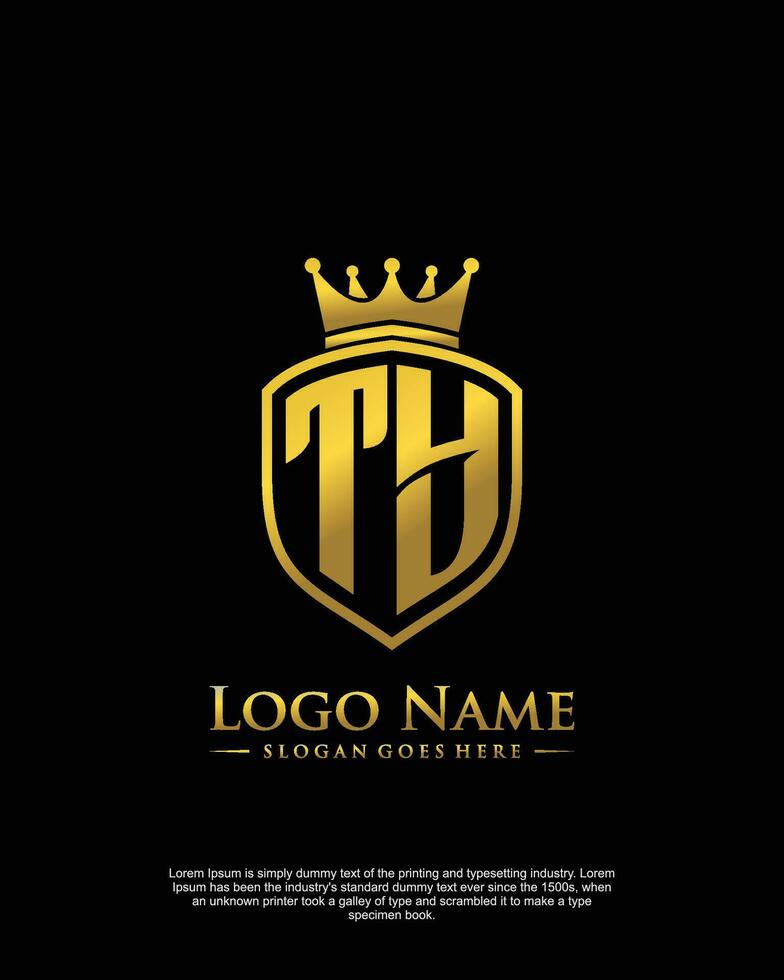 initial TY letter with shield style logo template vector