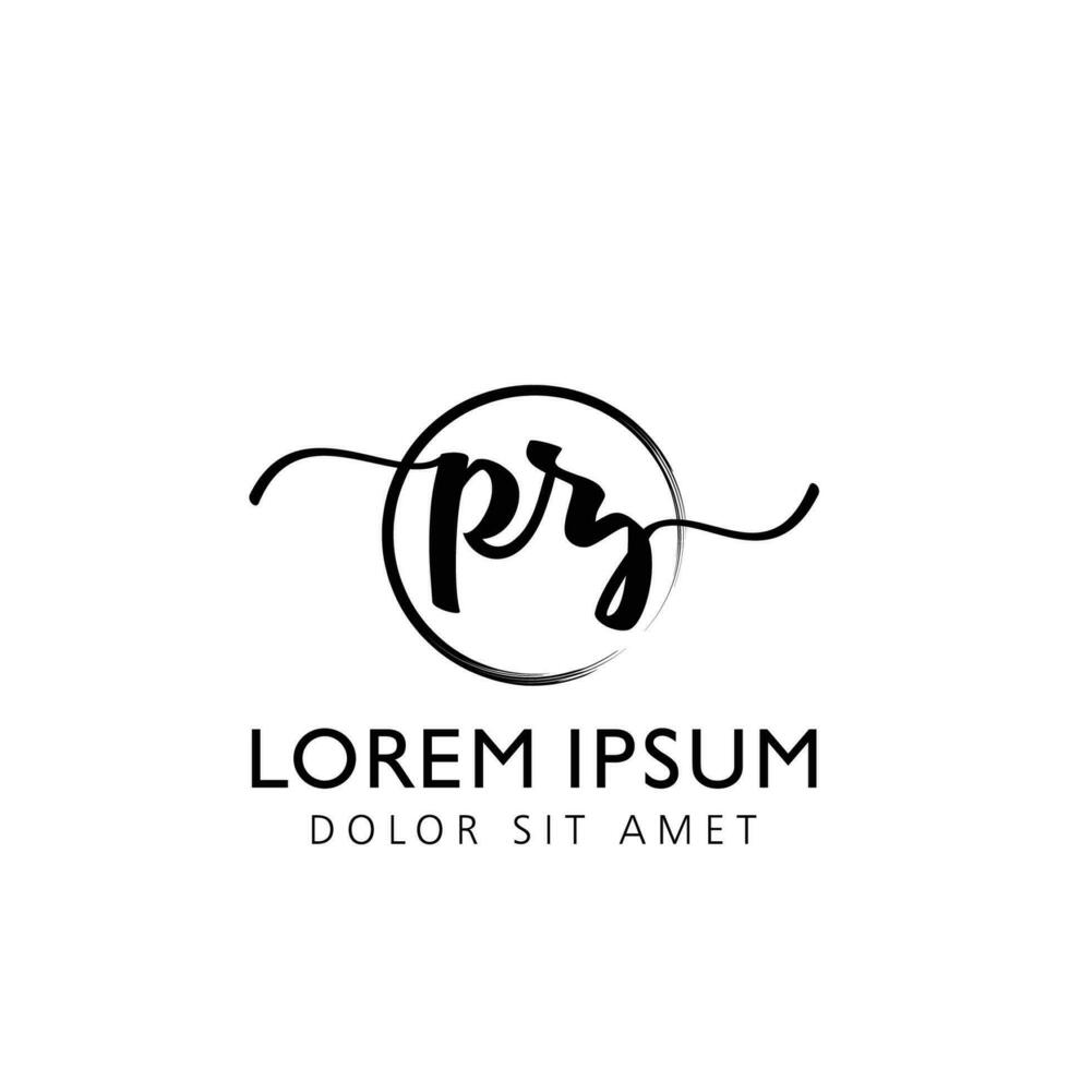 Letter PZ Initial handwriting logo with signature and hand drawn style. vector