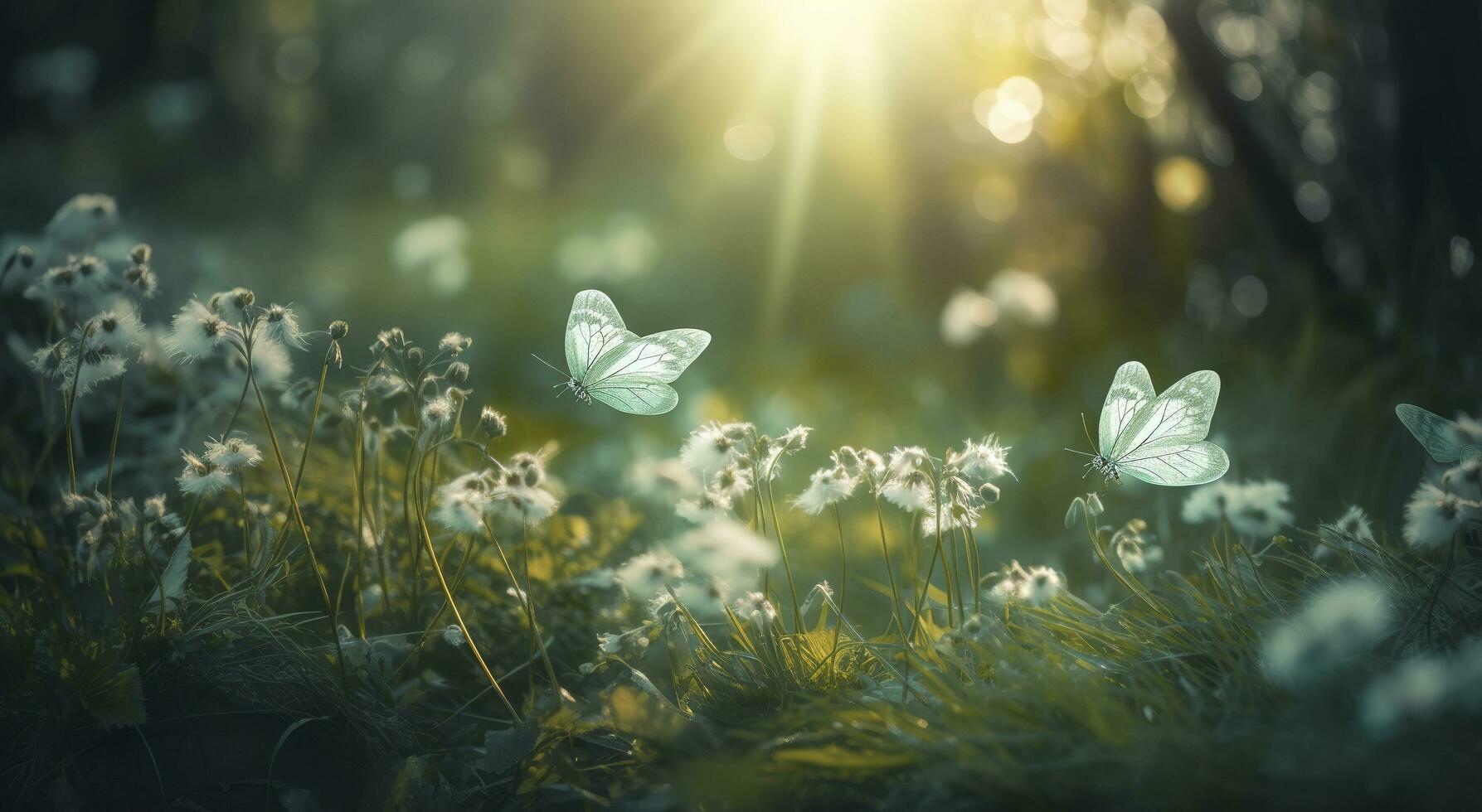 abstract nature spring Background. spring flower, generate ai photo