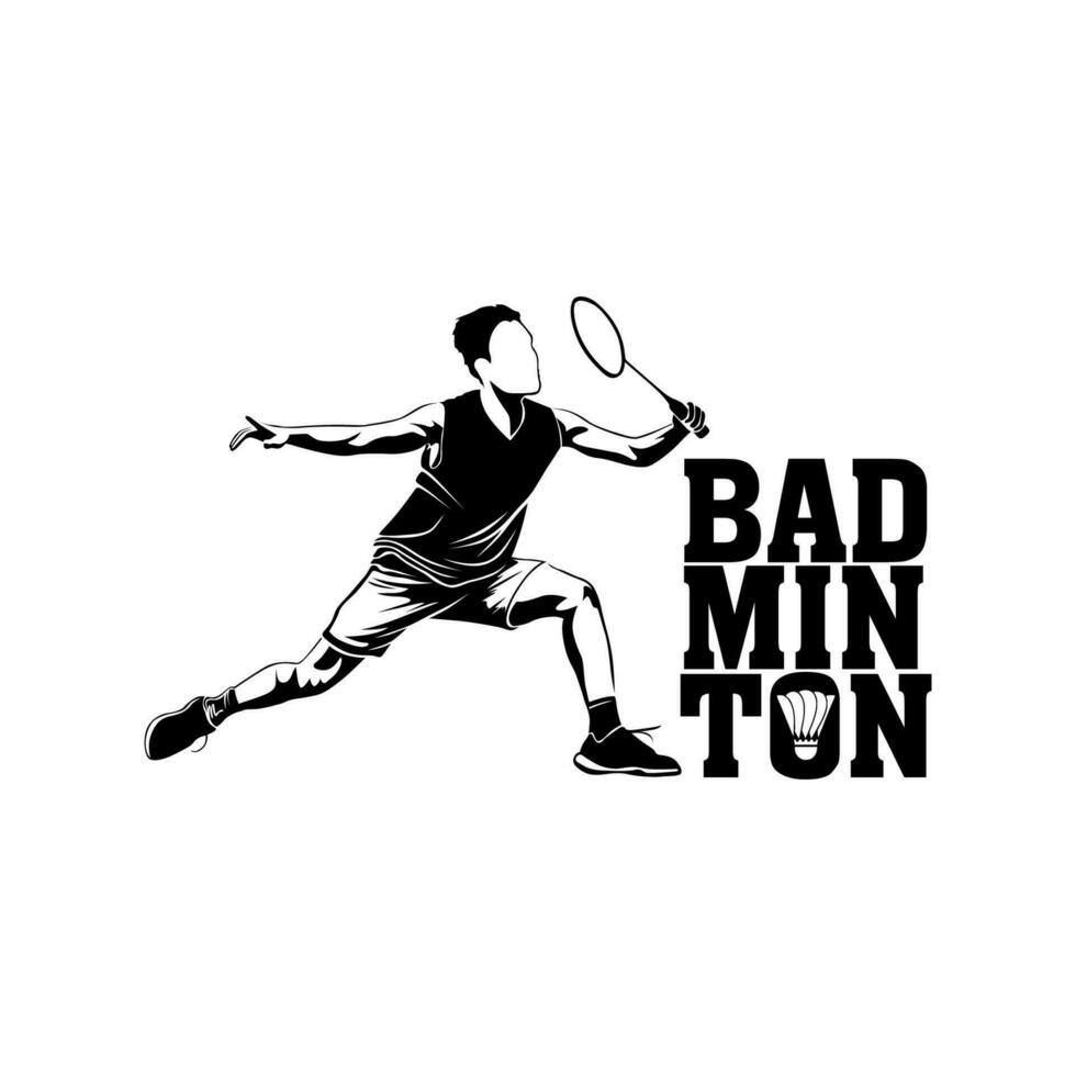 vector illustration badminton player