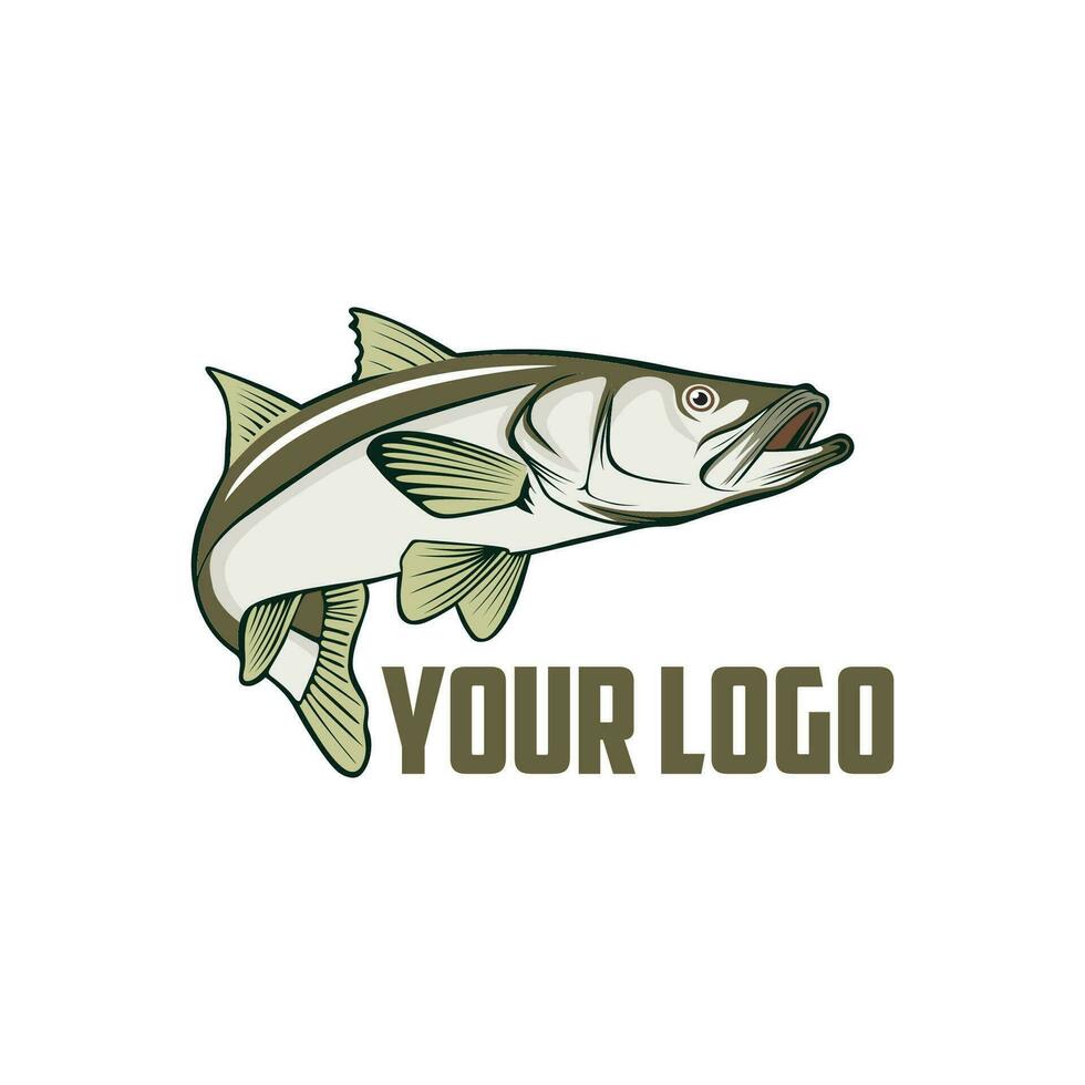 vector logo snook fish