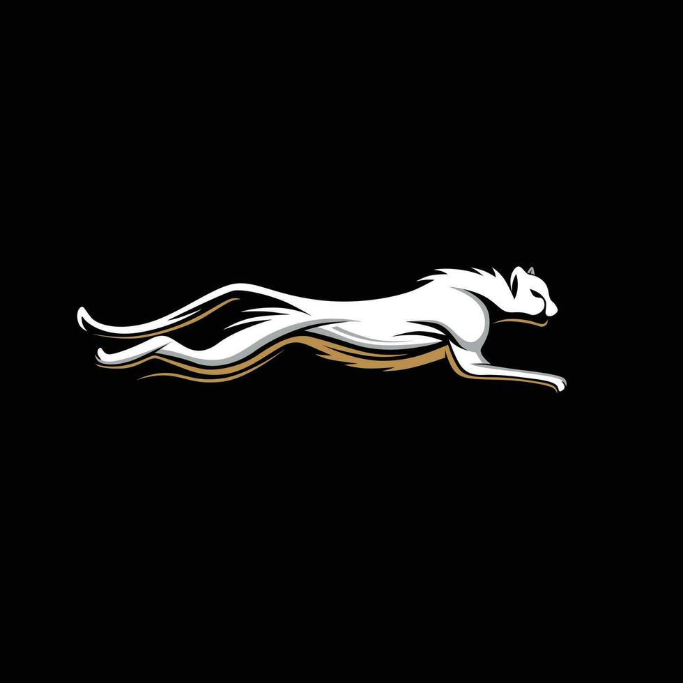 vector illustration jumping run tiger