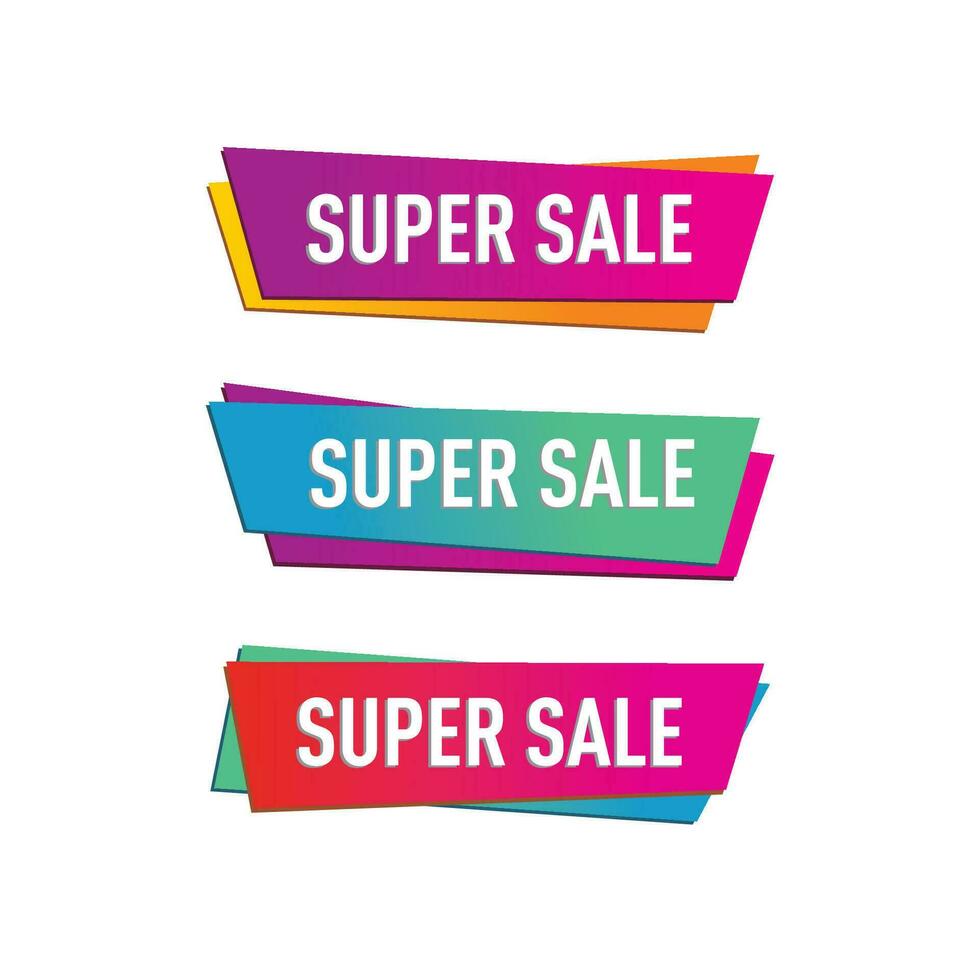 Free vector sale label set with discount