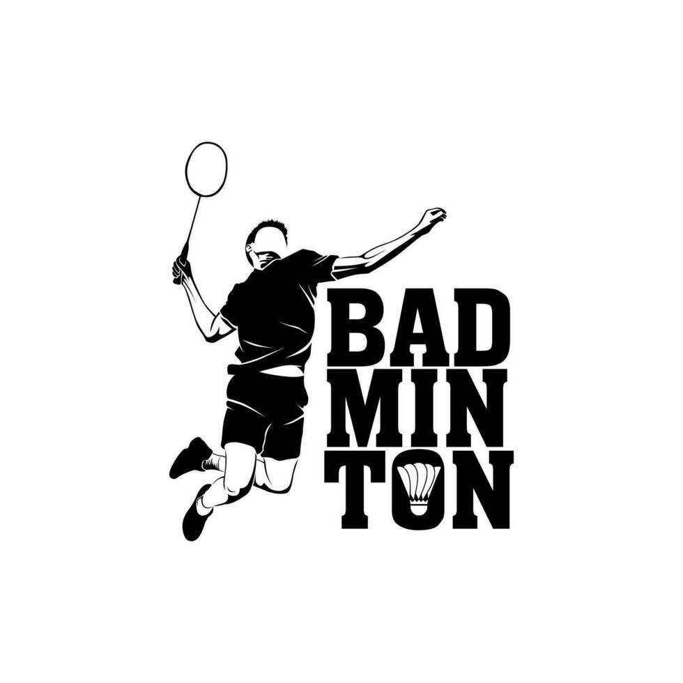 vector ilustración bádminton jugador