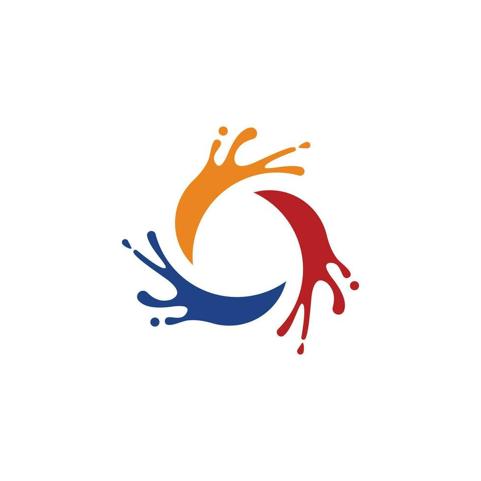 Paint Fun Logo Design Vector