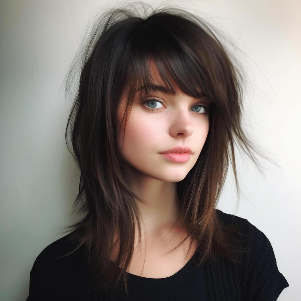 photo of Side Bangs ai generated 25429590 Stock Photo at Vecteezy