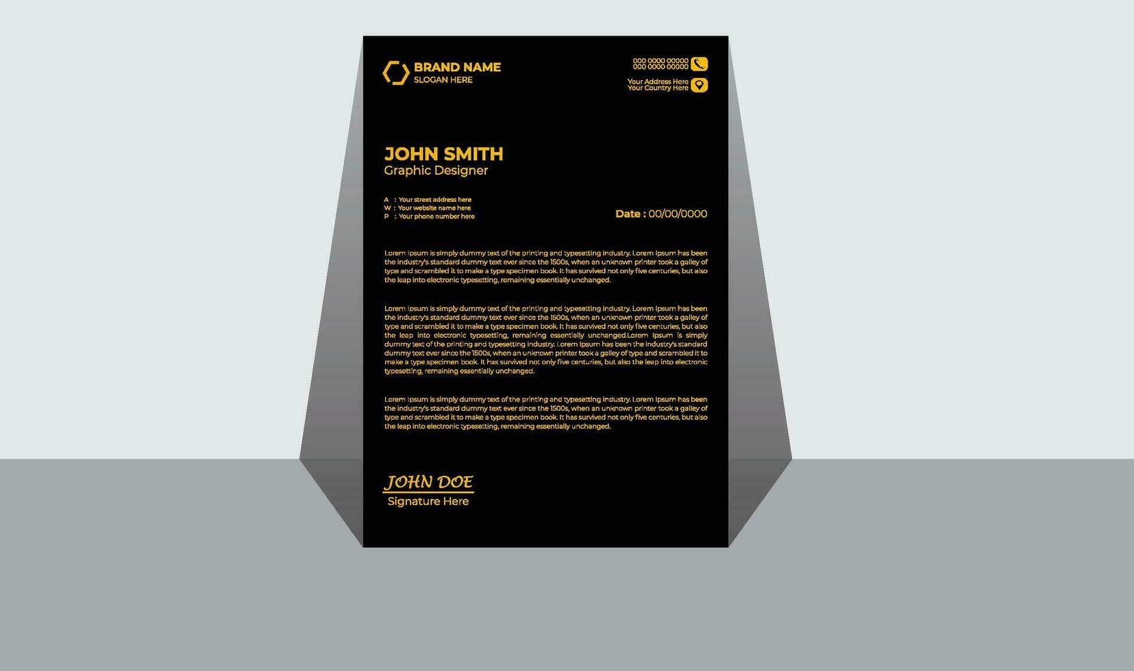 Luxury Business Letterhead design vector