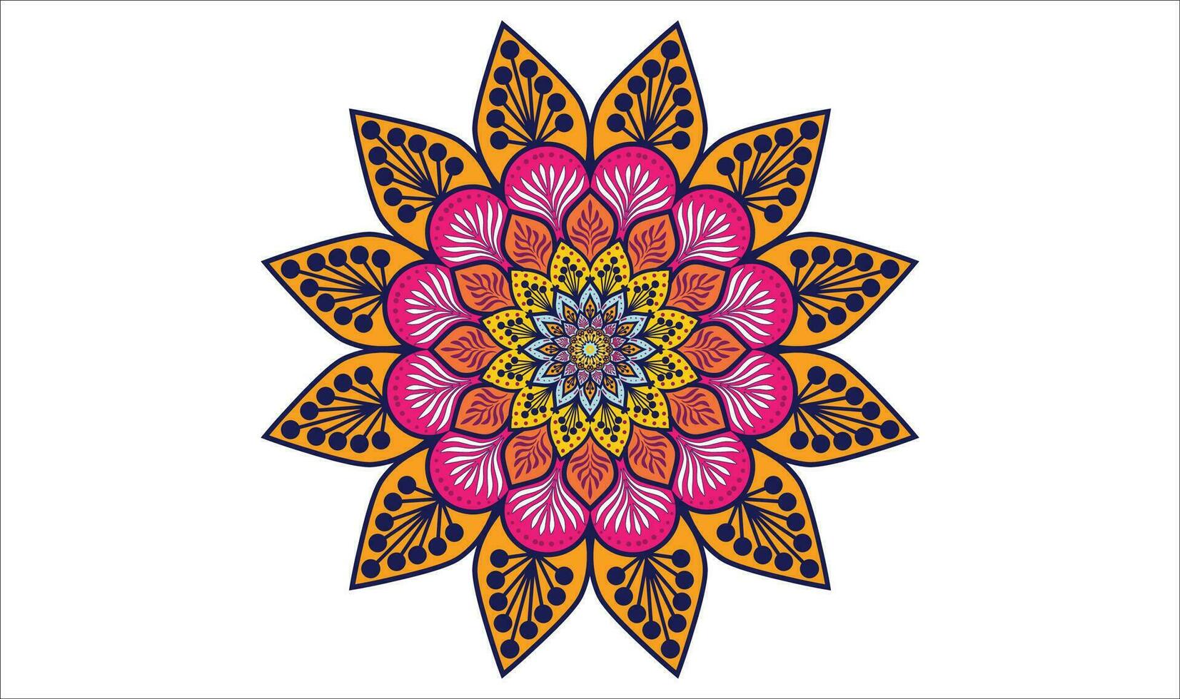 Trendy colorful mandala background design vector