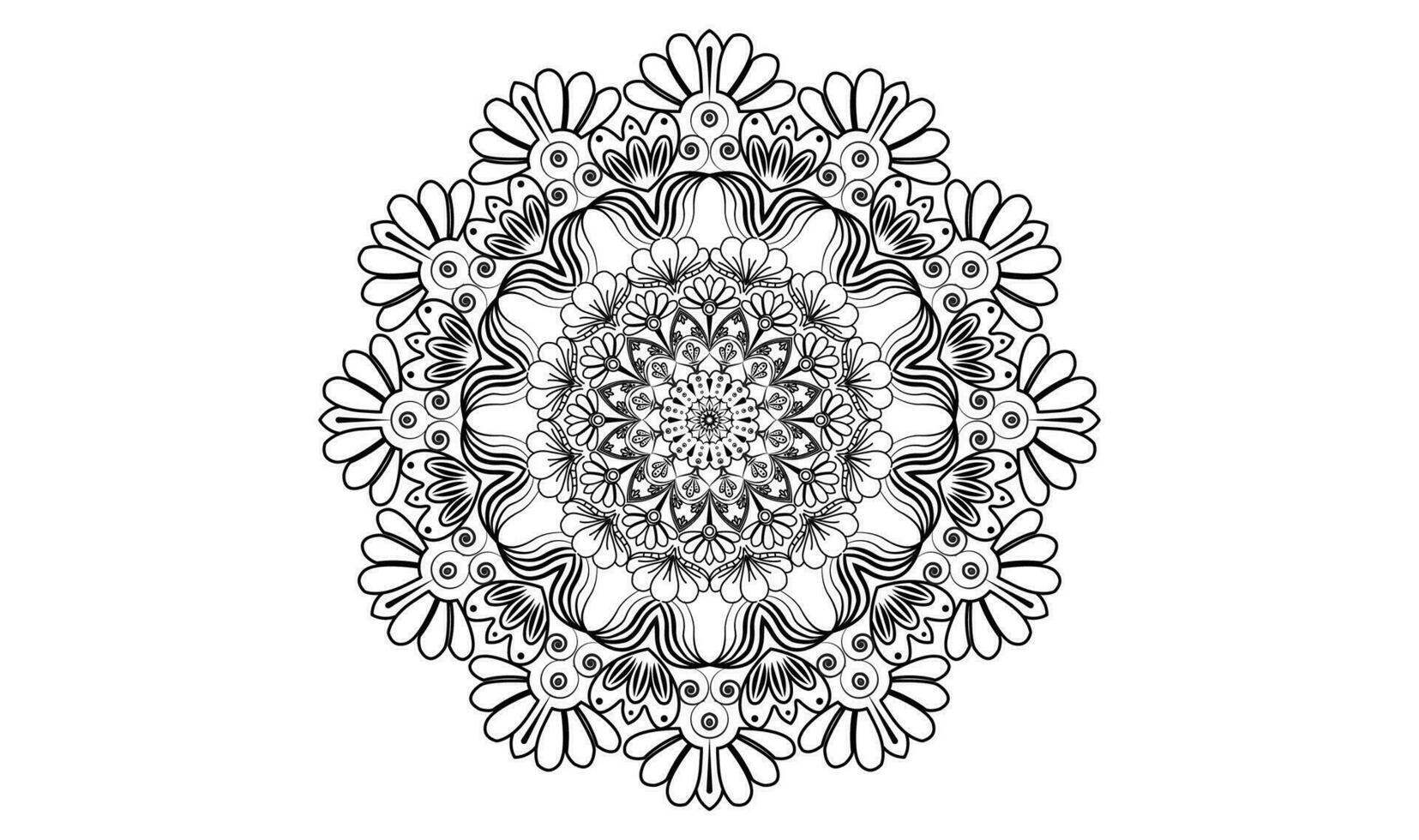 Floral Mandala Background Design Template vector